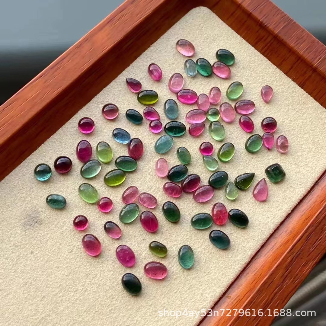 天然巴西碧玺裸石老矿料形状丰富水滴椭圆形diy天然巴西碧玺批发