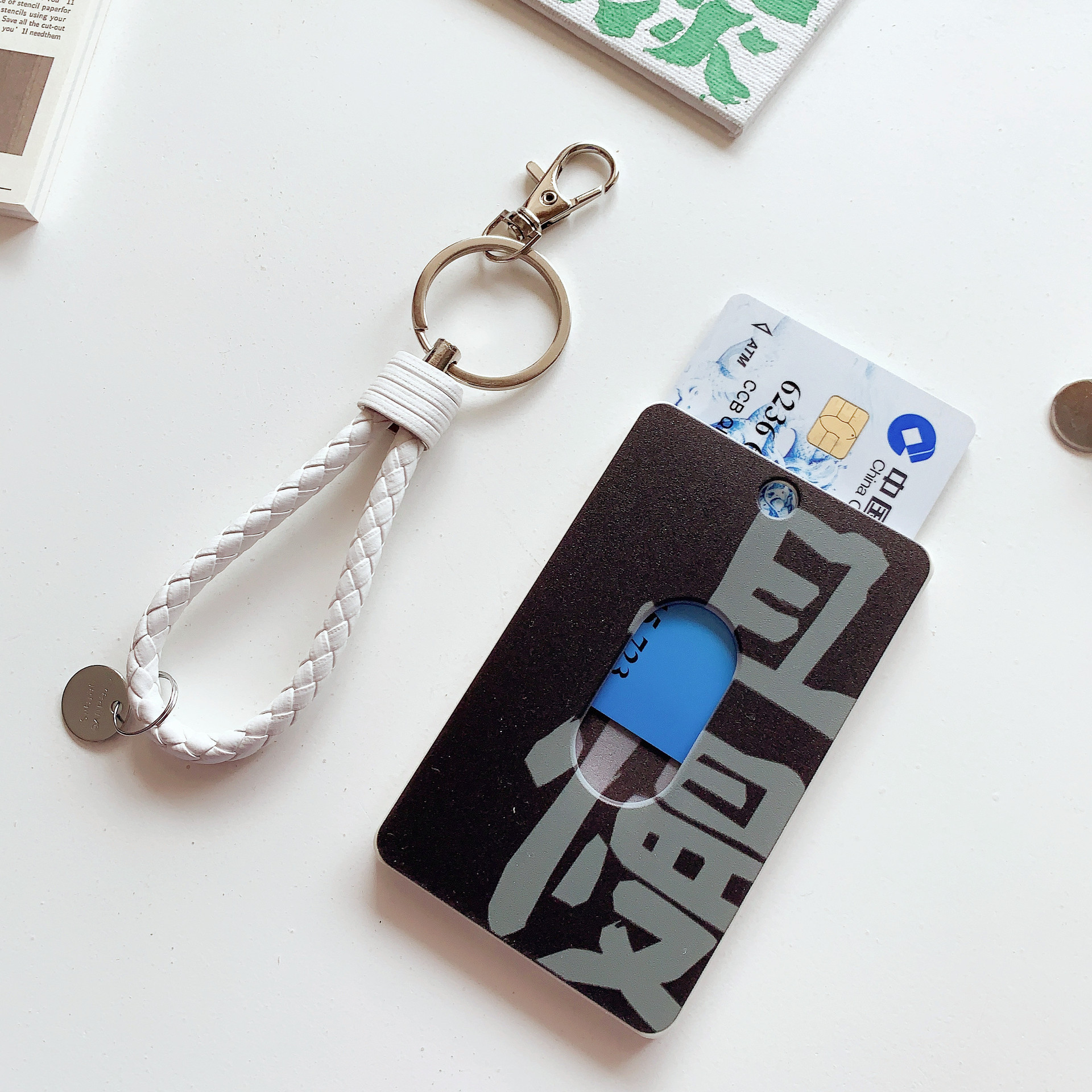 ins风文字情侣少女硬壳学生校园门禁公交地铁市民卡套饭卡保护套