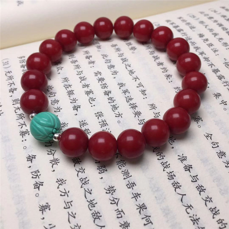 白玉菩提根老型桶朱砂供菩提子男女款手串手链项链念珠佛珠108颗