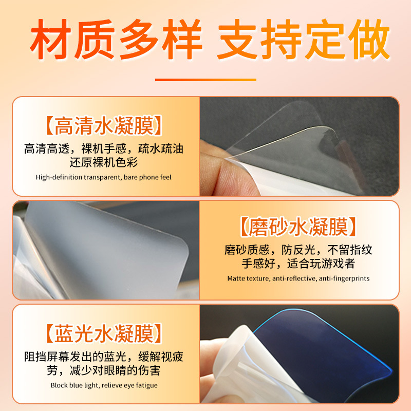 Applicable to Redmi Note13rpro HD Full Screen Mobile Phone Protective Film K70e/13C Artifact for Screen Protector TPU Screen Protector