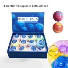 Bath Bomb Ball Set 12 Pcs Dried Flower Mixed Color Essential