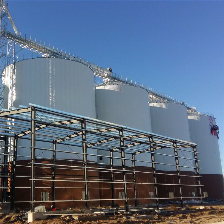 山东雪莱粮仓装配式粮食钢板仓实体厂家可拆装移动圆筒钢板仓