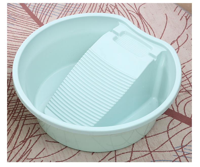 Supply Thickened Laundry Basin Washtub with Washboard Plastic Laundry Basin Laundry Basin Household Extra Thick Band Washboard Plastic Basin