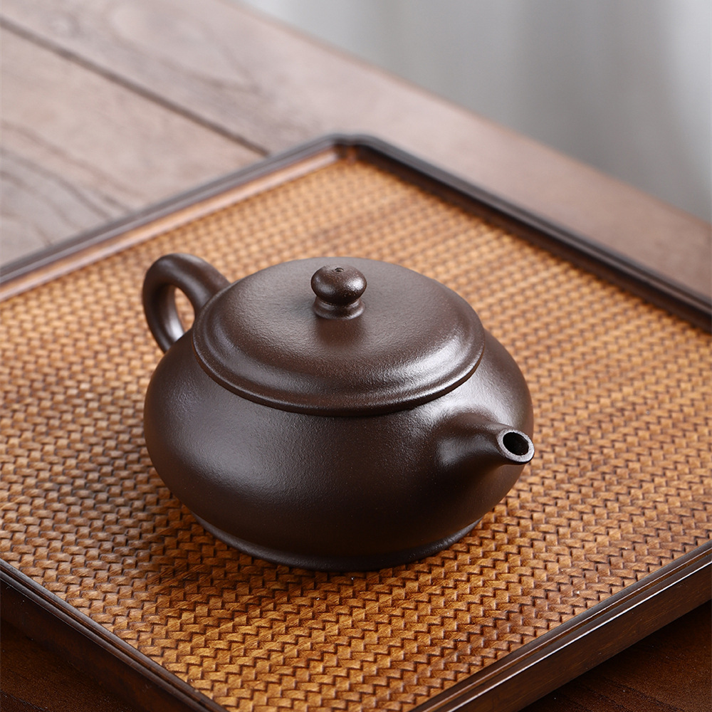 宜兴紫砂壶纯手工泡茶养生功夫茶具明炉壶原矿紫泥料自产自销茶壶