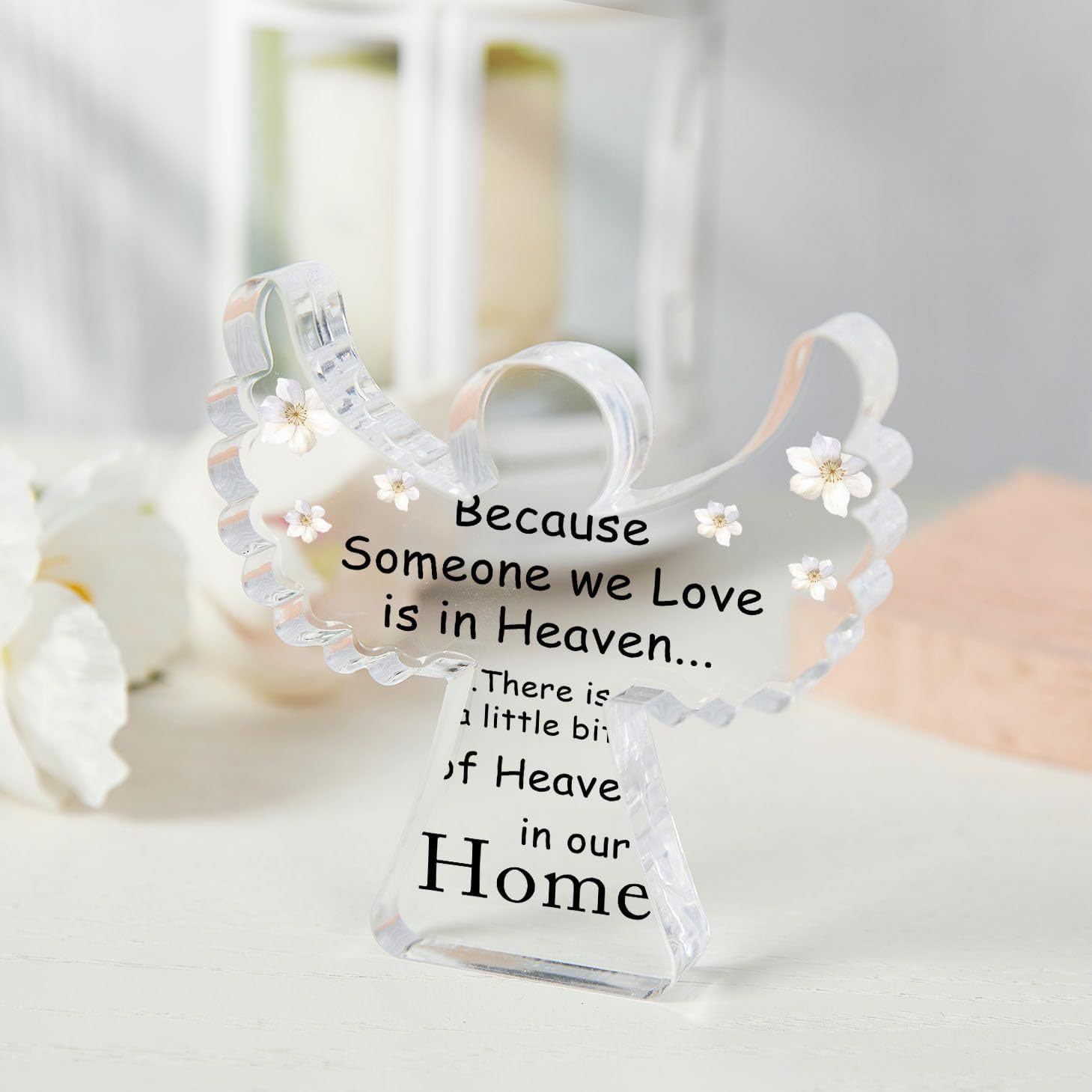 天使亚克力感情纪念condolences rememembrance grief gifts装饰