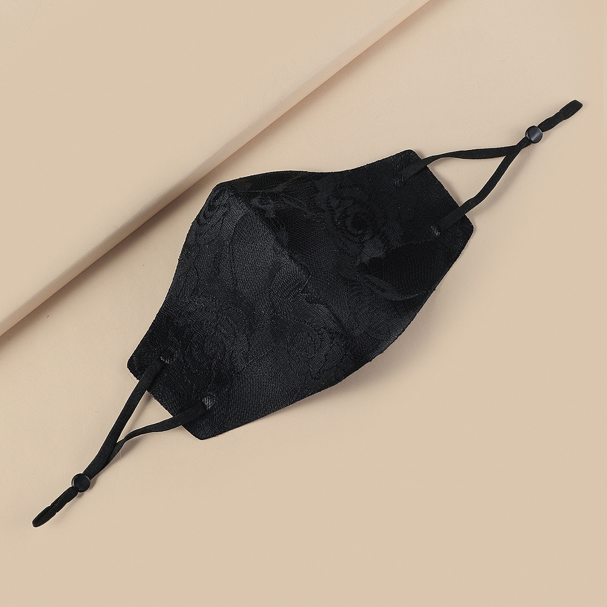 现货厂家欧美成人时尚韩版黑色防晒蕾丝口罩防尘防晒透气立体个性