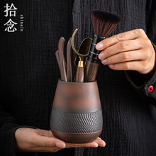 茶宠摆件黑陶茶叶罐家用小号精品可养复古陶瓷储存密封防潮普洱罐