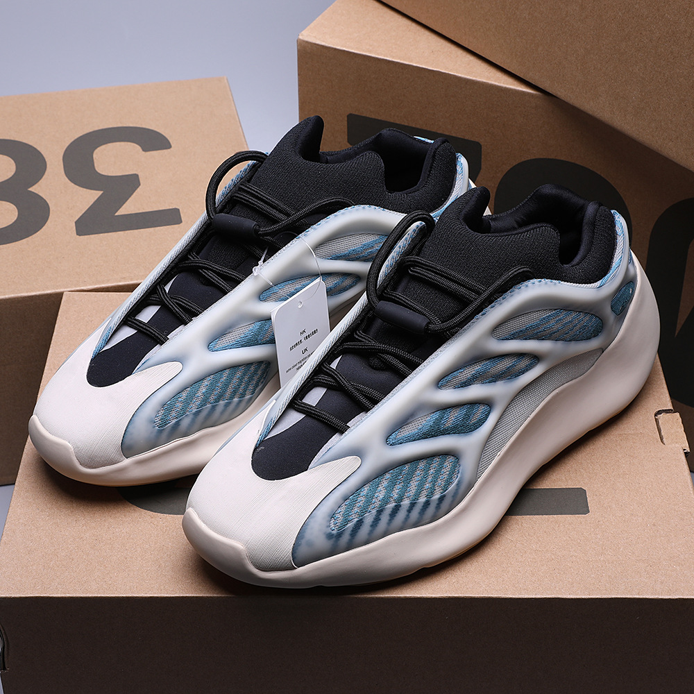 椰子鞋700v3正版纯原黑魂异形蓝晶石yezi yeezy莆田运动老爹鞋男