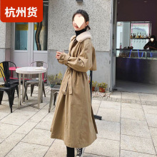 风衣棉衣女中长款韩版宽松大衣潮夹棉秋冬季加棉加厚外套加绒棉服