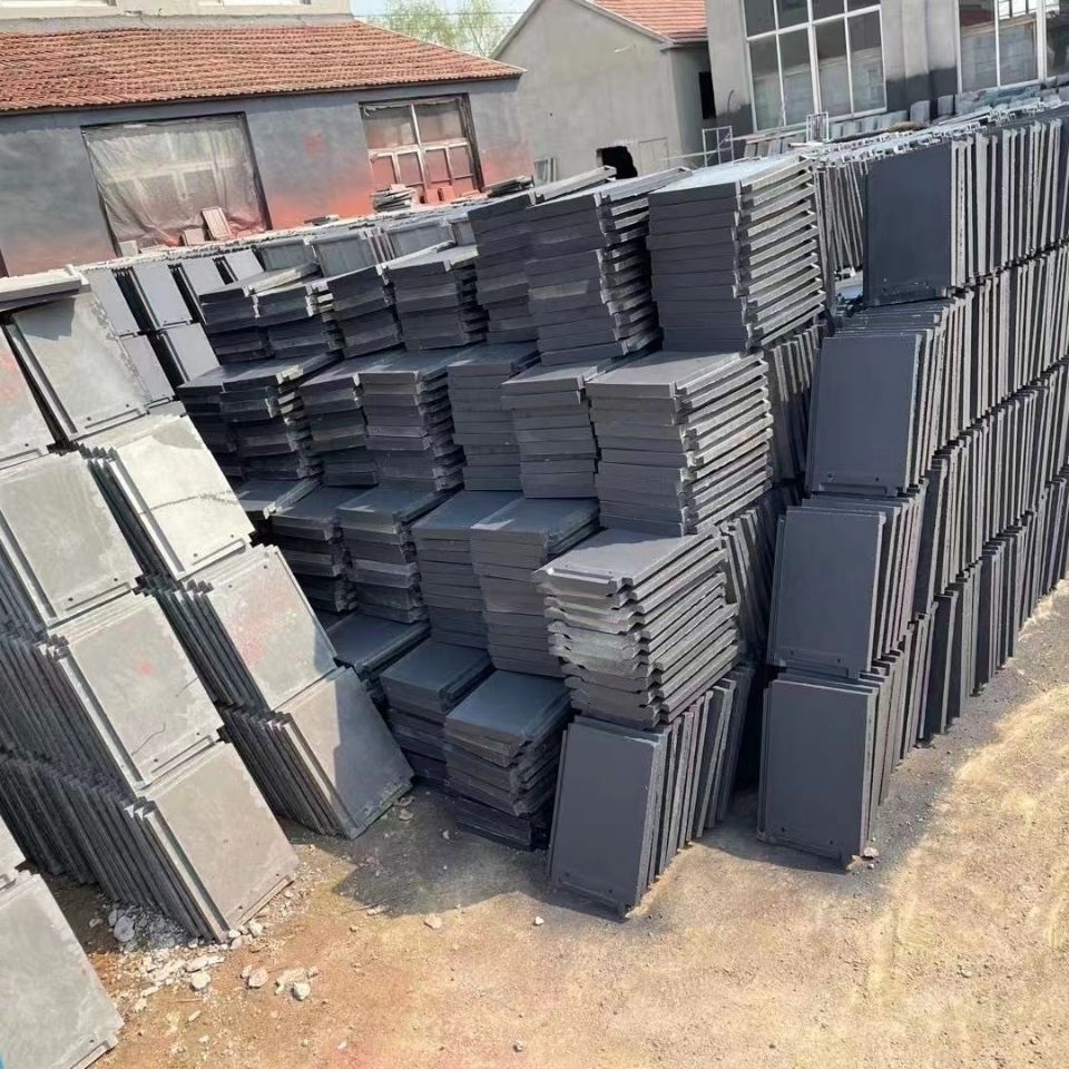 水泥瓦片平板彩瓦混凝土别墅屋面大波形瓦屋顶脊瓦水沟瓦檐口边瓦