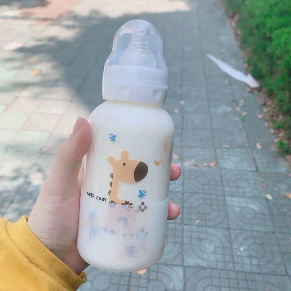 奶瓶大人学生少女网红大童大宝宝成人女朋友奶瓶可爱吸管玻璃水杯
