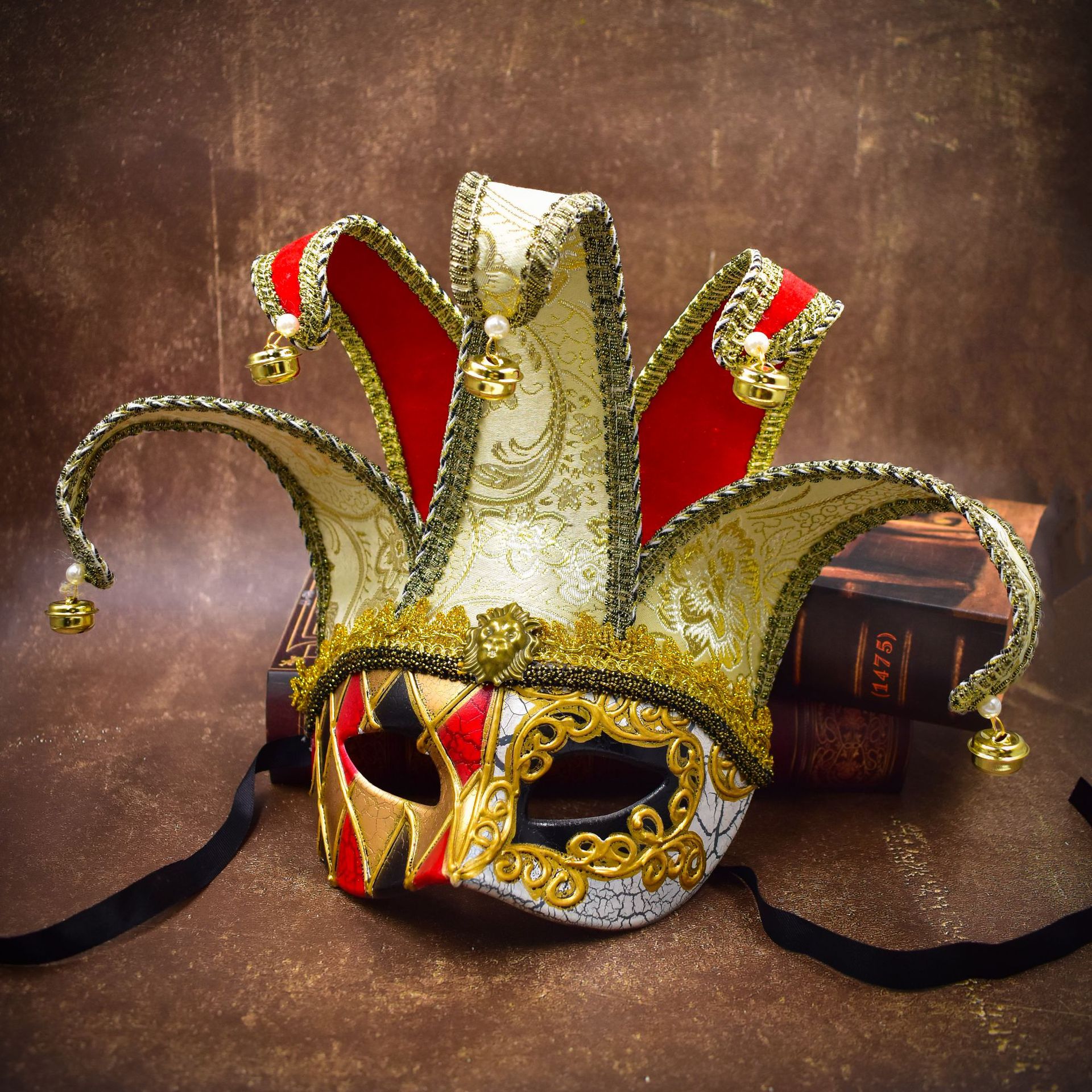 新款狂欢面具女手工舞会道具古风个性半脸复古威尼斯面具半脸男