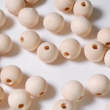 圆木珠子木球4-50mm天然原木本色毛坯圆木珠散珠手串diy配件按斤