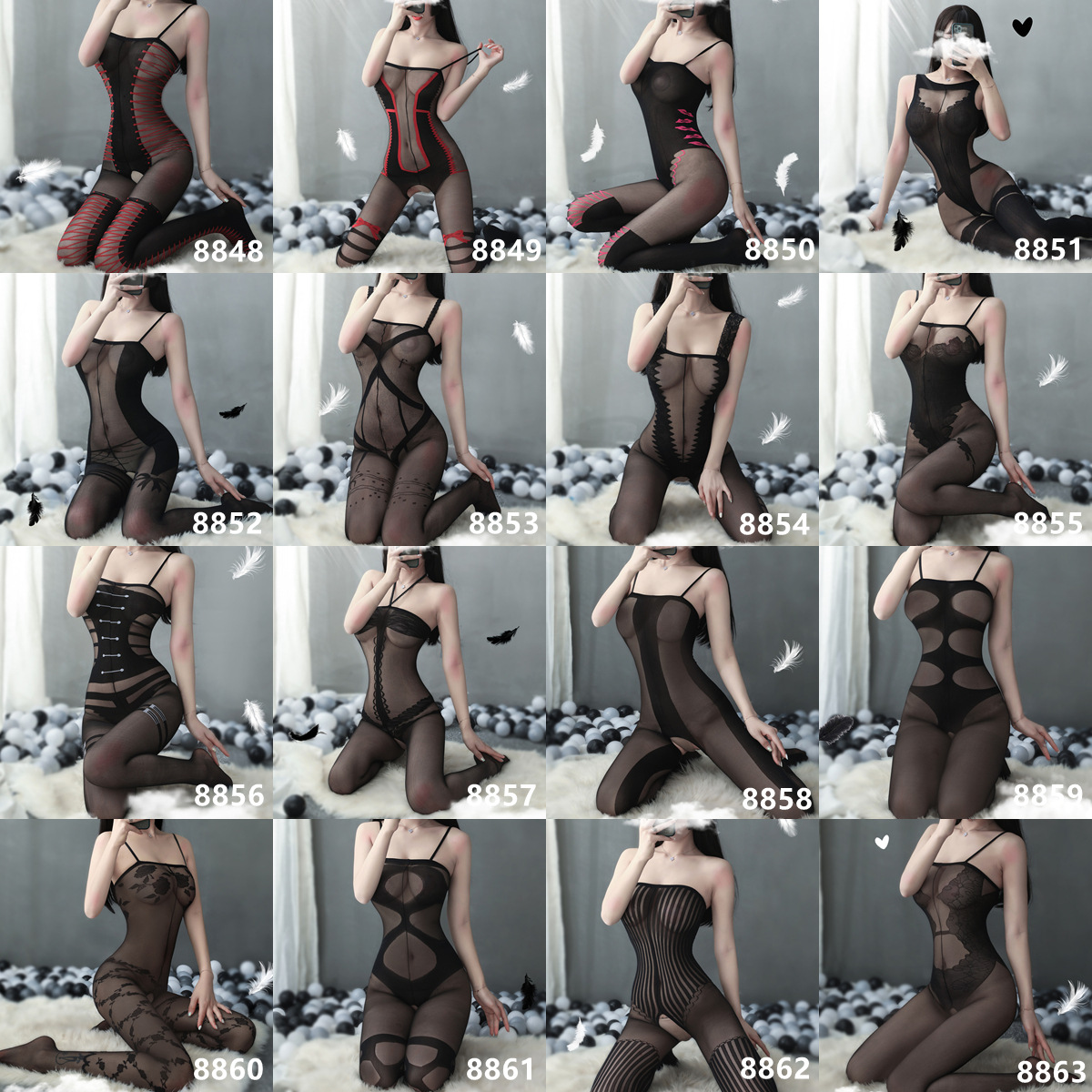 Sexy Lingerie Stockings Jumpsuit Shredded Temptation Transparent Funny Sex Suit Passion See-through Uniform Large Size Women