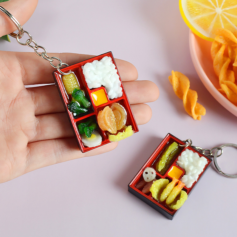 Simulation Candy Toy Fast-Food Lunch Box Model Pendant Small Country Doll House Props Simulation Taiwan Bento Box Ornaments