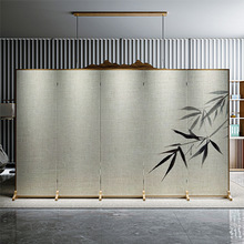 中式禅意竹子屏风隔断可折叠移动客厅玄关办公室茶室包间不透遮挡