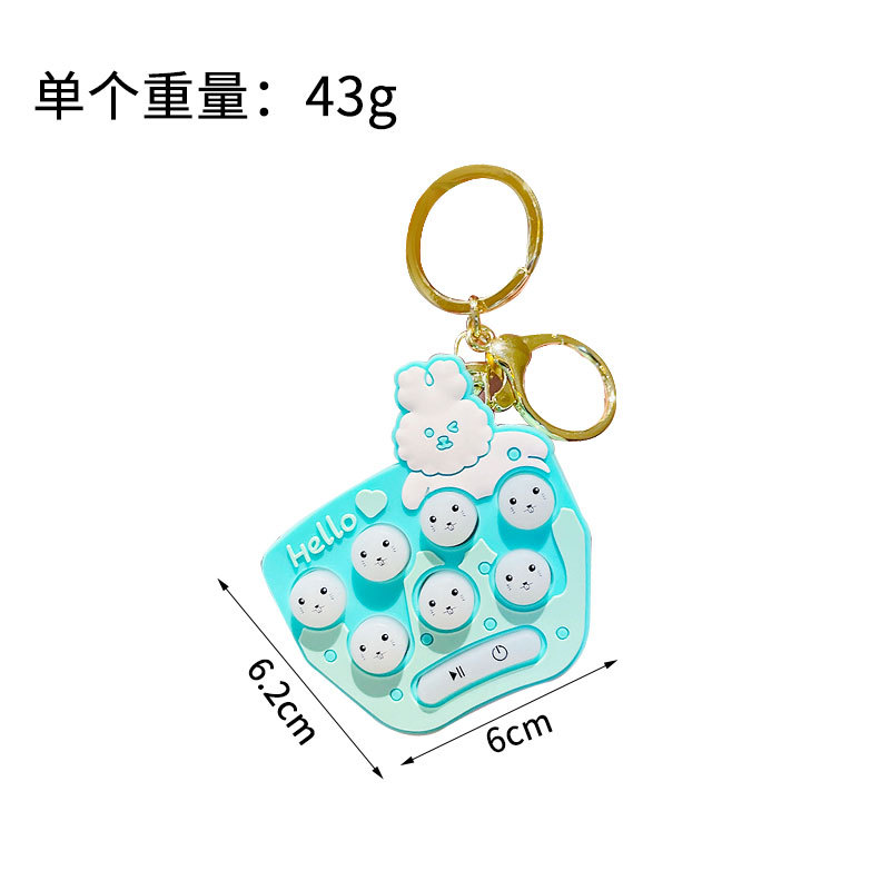 Cross-Border New Arrival Mini Mouse Beating Machine Children Pass Game Machine Educational Decompression Music Keychain Pendant