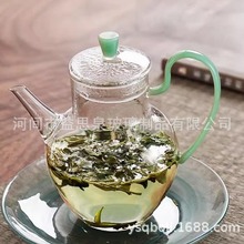 仿宋玻璃壶小茶壶透明泡绿茶壶功夫茶具苹果壶古风玻璃壶