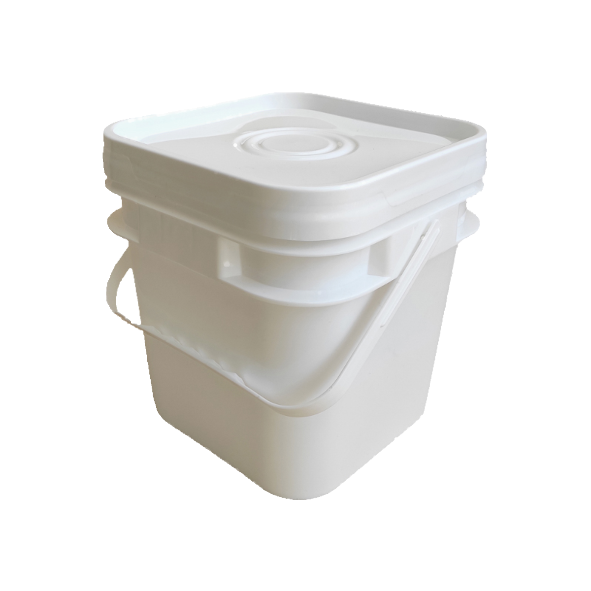 方形塑料桶密封带盖5升l五公斤kg手提水桶食品级加厚pp全新料白色