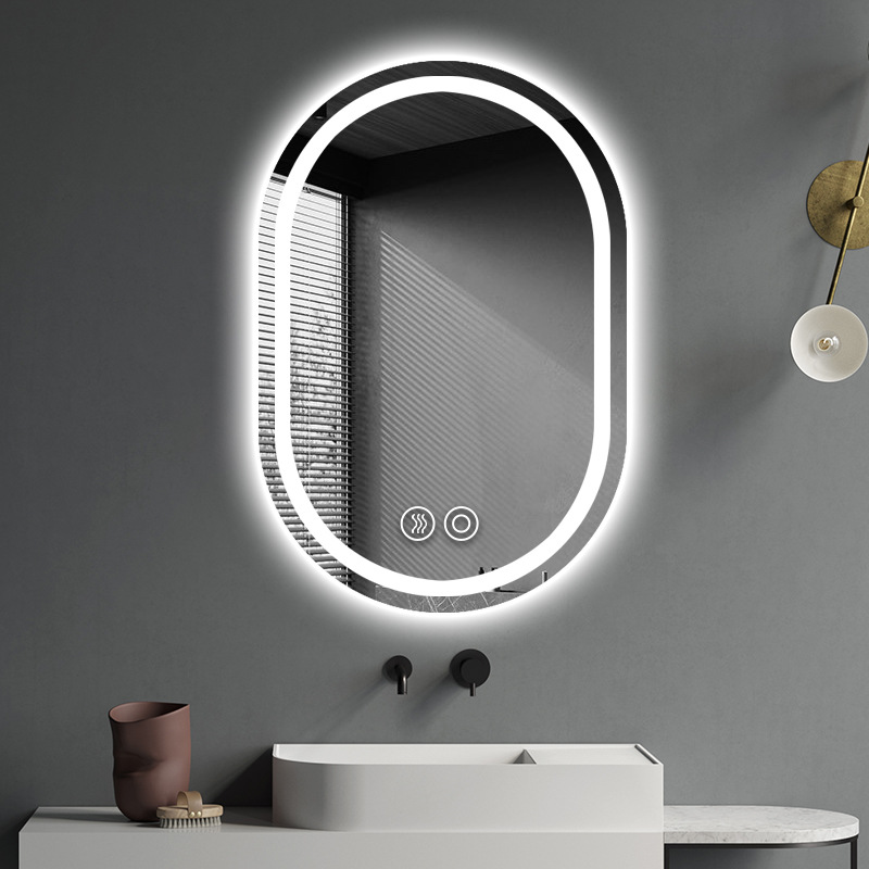 Smart Mirror Led Bathroom Mirror Touch Screen Bathroom Wash Wall-Mounted Bathroom Decorative Wall Hangings Antifog Glasses Hotel