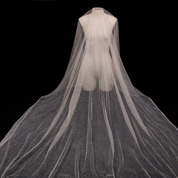 闪亮银粉银色乱点网纱面料婚庆婚纱礼服唐装古风连衣裙装饰背景布