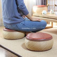 日式草编蒲团坐垫加厚榻榻米垫子地墩垫地上打坐垫禅修垫圆形家用