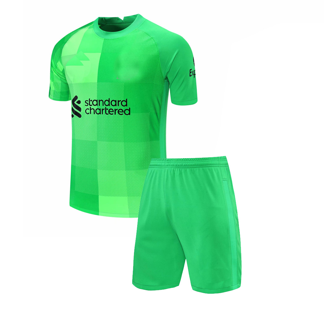 21-22利物浦守门员1号阿利森短袖球衣利物浦门将服短袖儿童足球服