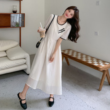 新中式温柔风白色初恋连衣裙女夏2024新款高级感超仙绝美气质长裙