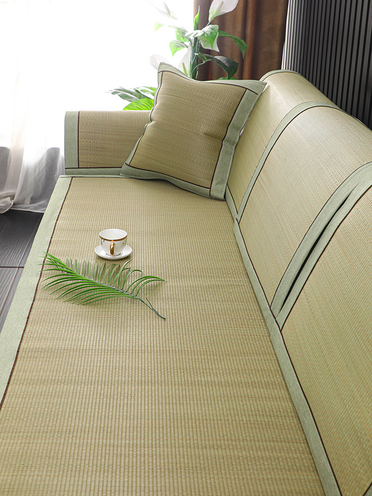 沙发凉席垫夏季草席冰丝凉垫夏天款草垫凉夏薄款罩套坐垫席子