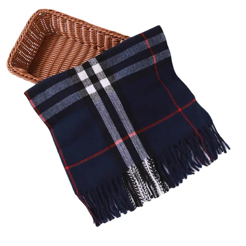 Plaid Scarf Women's Winter Warm Thickened Classic British Wool Cashmere Scarf Fall Winter Men Scarf Wholesale