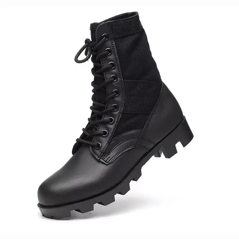 Authentic Special Forces Combat Boots Panama Outdoor Desert Boots High-Top Molded Shoes Mountaineering Land War Military Fans Training Boots