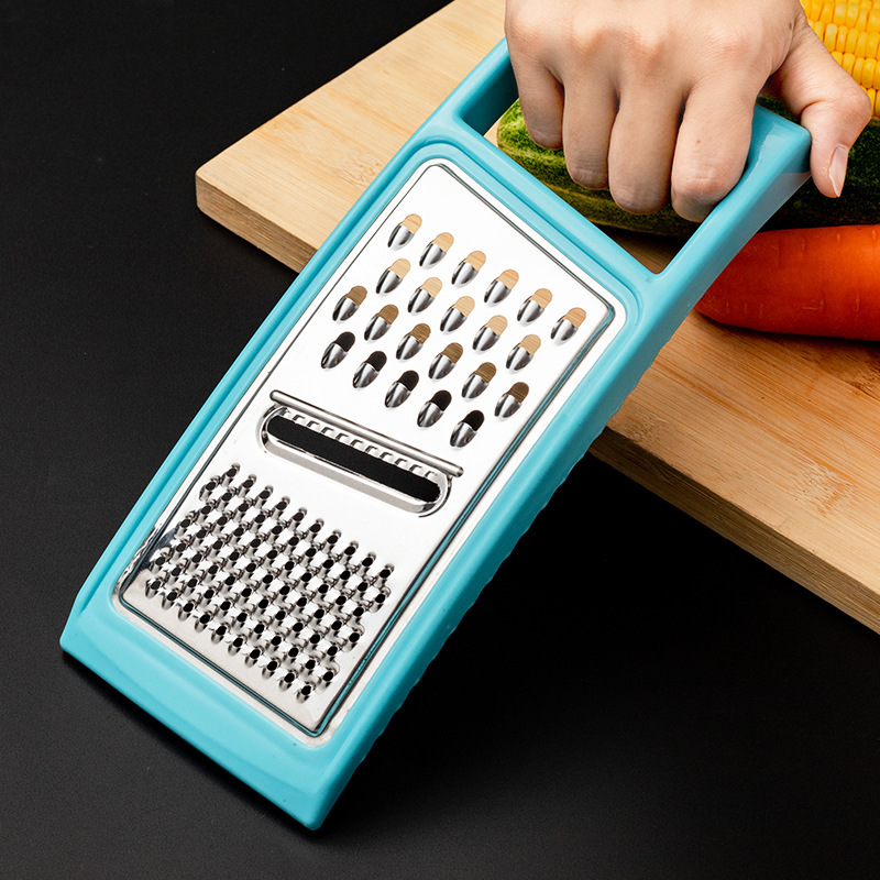 Stainless Steel Grater Shredding Machine Kitchen Potato Cucumber Three-in-One Chopper Multi-Function Slicing Gadget