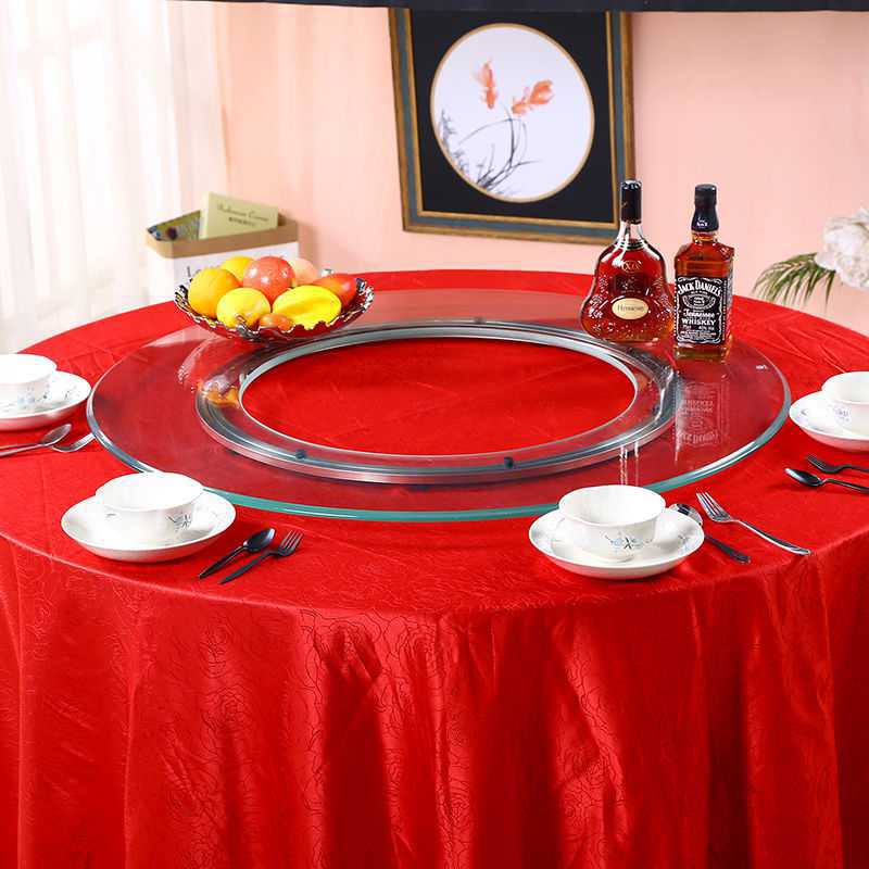 火锅桌定钢化玻璃转盘餐桌转盘玻璃空心旋转圆台面钢化玻璃制作