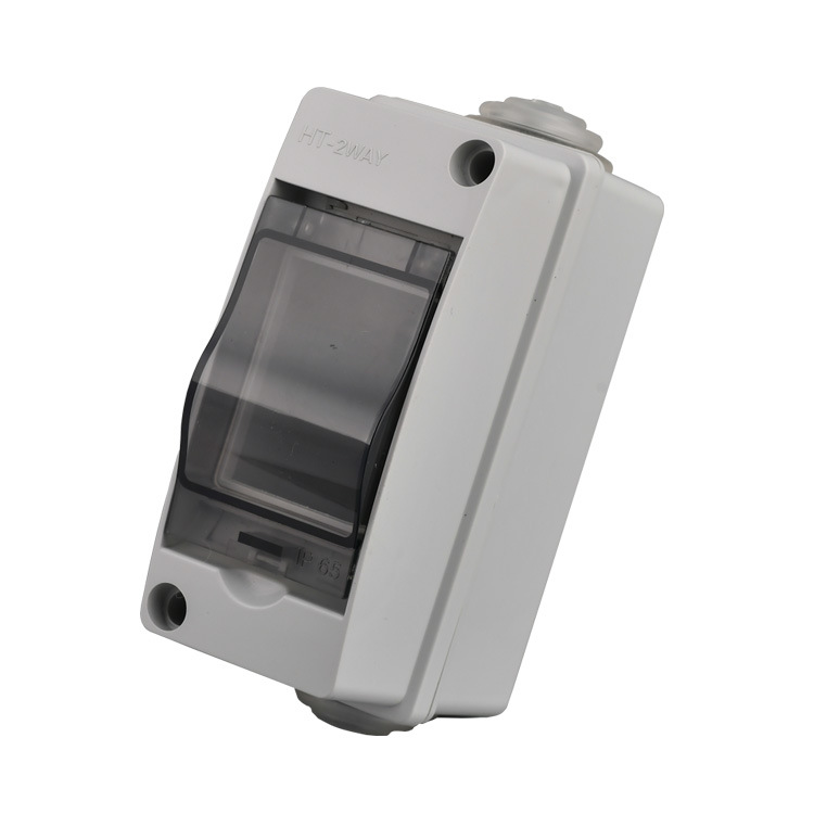 小型2回路户外防水配电箱 ip65abs塑料空气开关盒断路器配电盒