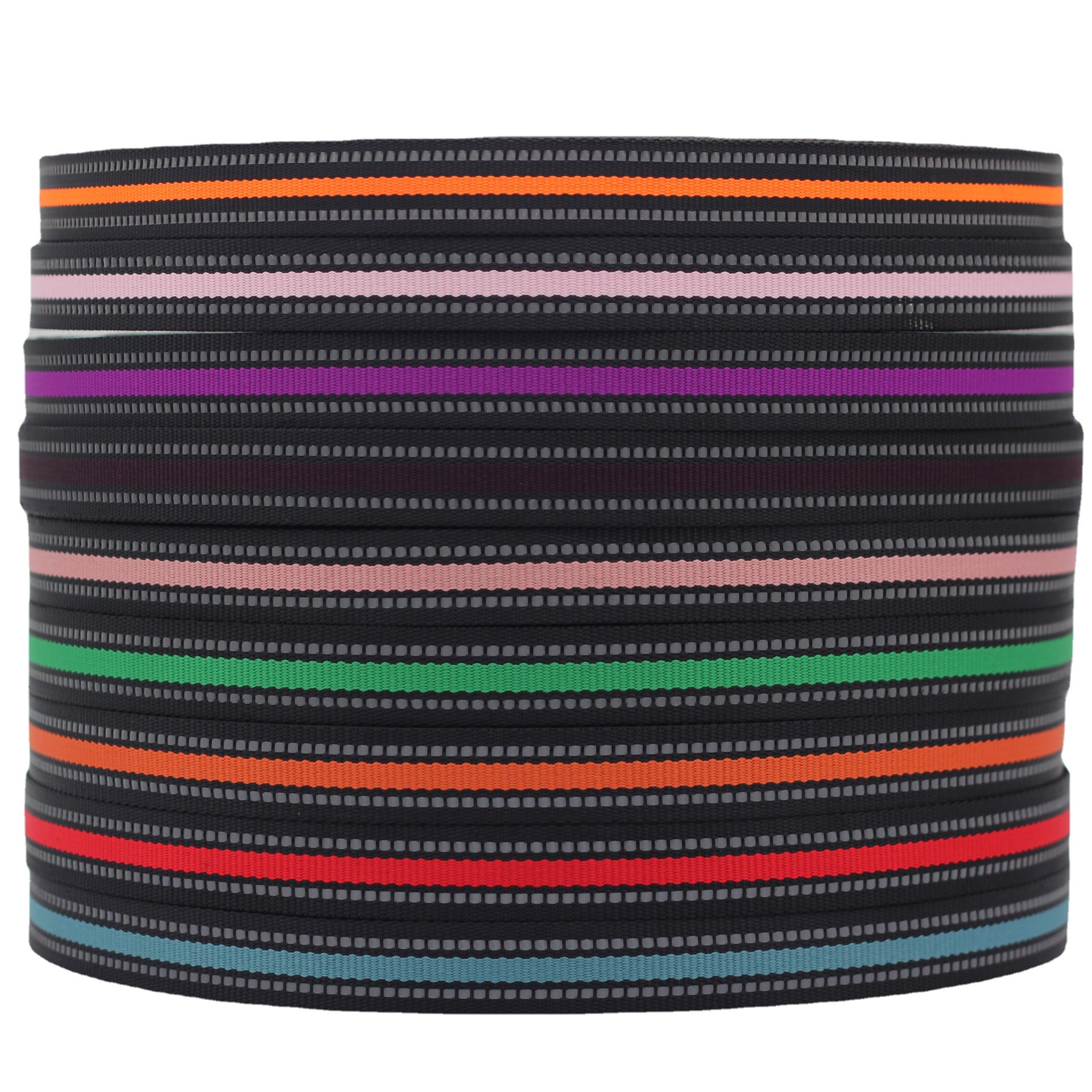 仿尼龙间色反光带 彩色反光条织带宠物牵引绳狗狗背心织带宠物带