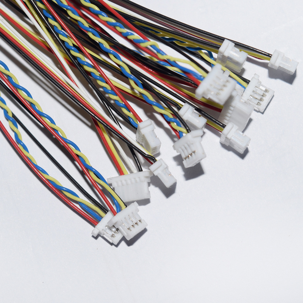 工厂国标汽车电子连接线6pin 250 6.3 对插簧片接插件端子线定制