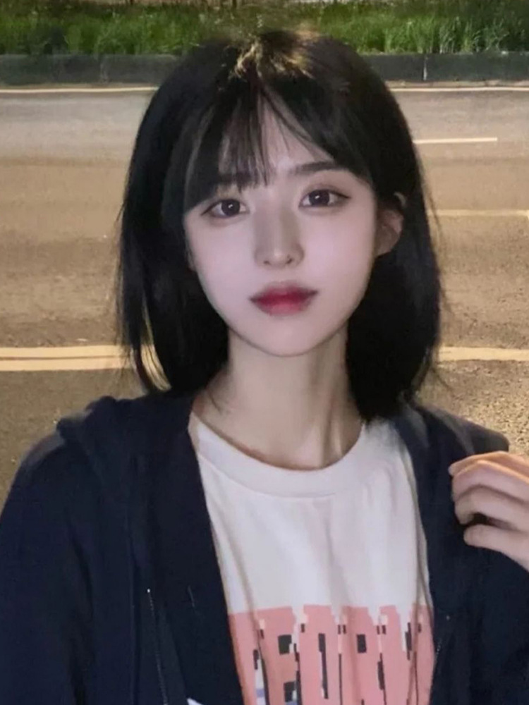 科尼假发短发女年新款时尚日系圆脸学生波波头自然仿真发全头套式