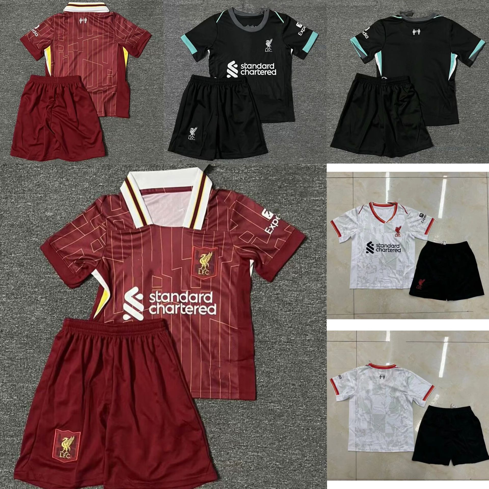 24-25新赛季利物浦球衣主场儿童11号萨拉赫二客场范戴克客场球服