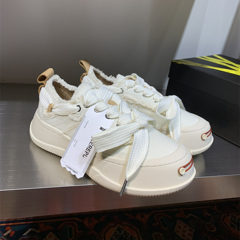 檀健次同款开口笑乞丐鞋女2023年春夏季新款休闲增高帆布情侣鞋潮