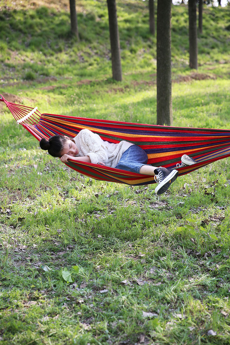 吊床户外便携悠悠床庭院摇篮挂树双人荡椅大人秋千家用防侧翻网兜