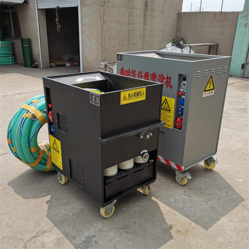 建筑工地用无机纤维喷涂机棉,胶一站配齐 多功能无机纤维喷涂机