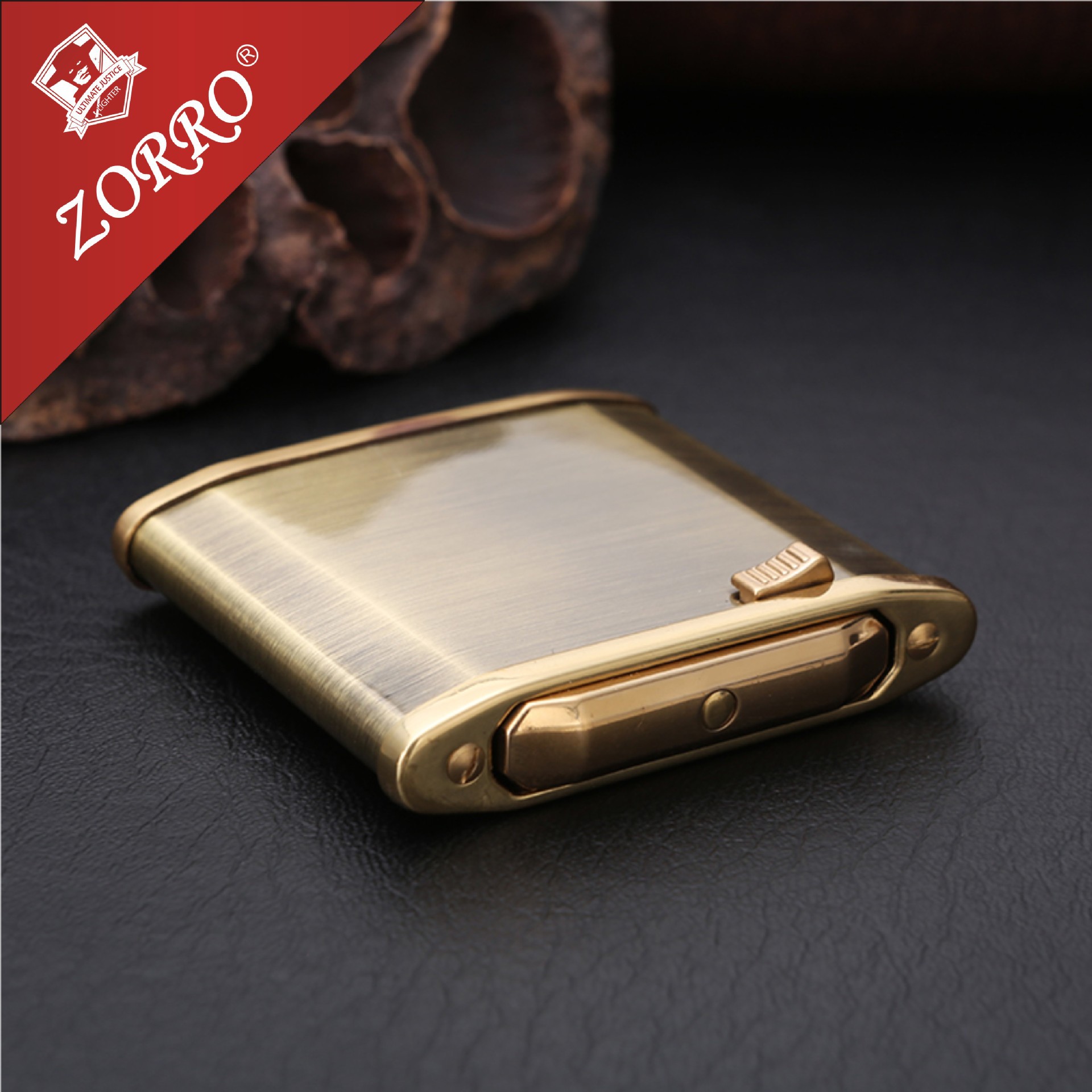 Zorro Zorro Z600 Gentleman Brass Kerosene Lighter Personalized Creative Automatic Ignition Lighter