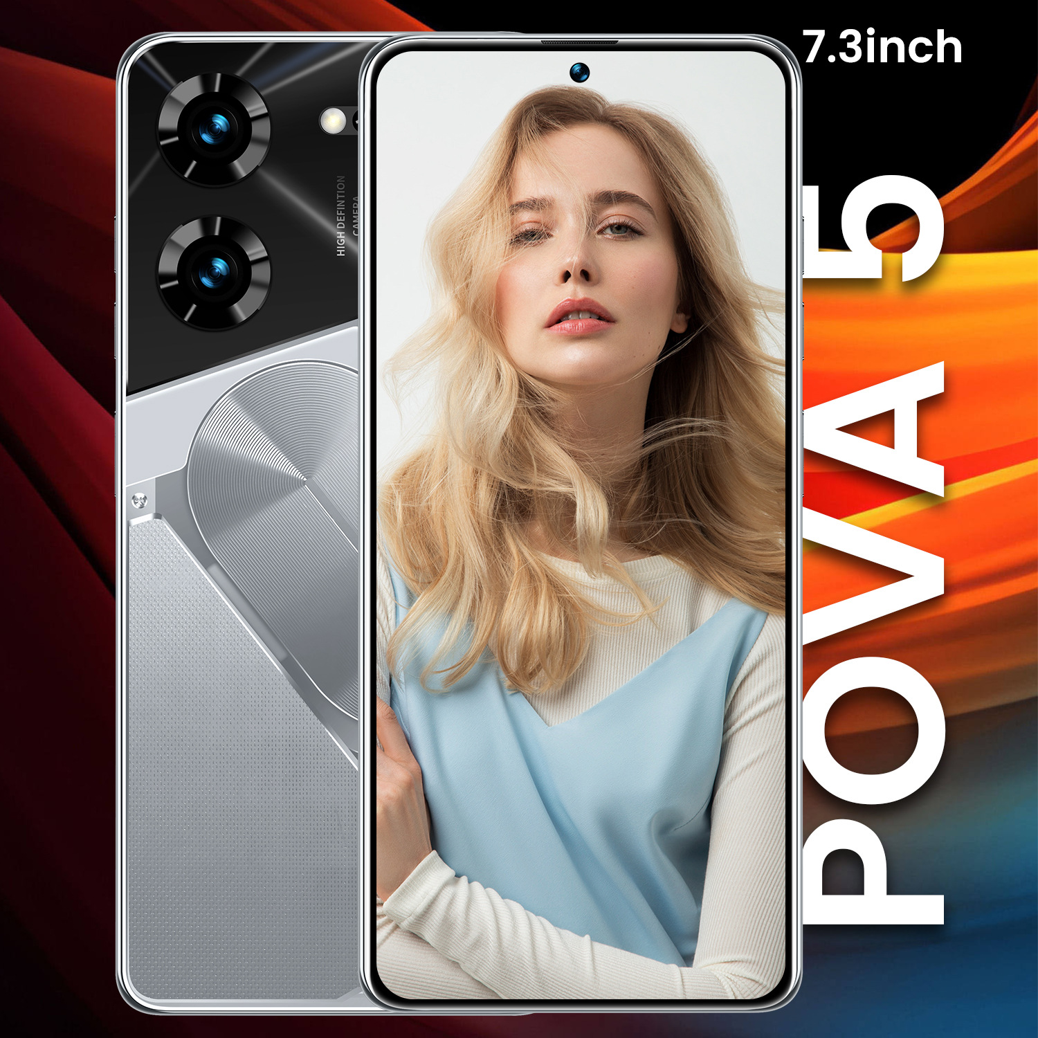 热销ozon跨境手机POVA5 一体机2+16安卓智能手机美客多厂家大屏幕