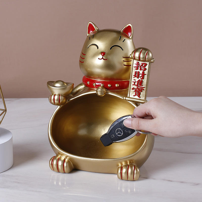 招财猫收纳摆件前台开业送礼网红创意礼品结婚家用家居实用发财猫