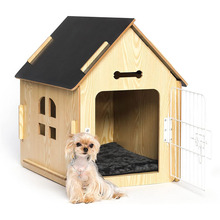 宠物狗房可拆卸易安装四季猫窝木屋狗笼室内室外可用木质猫窝
