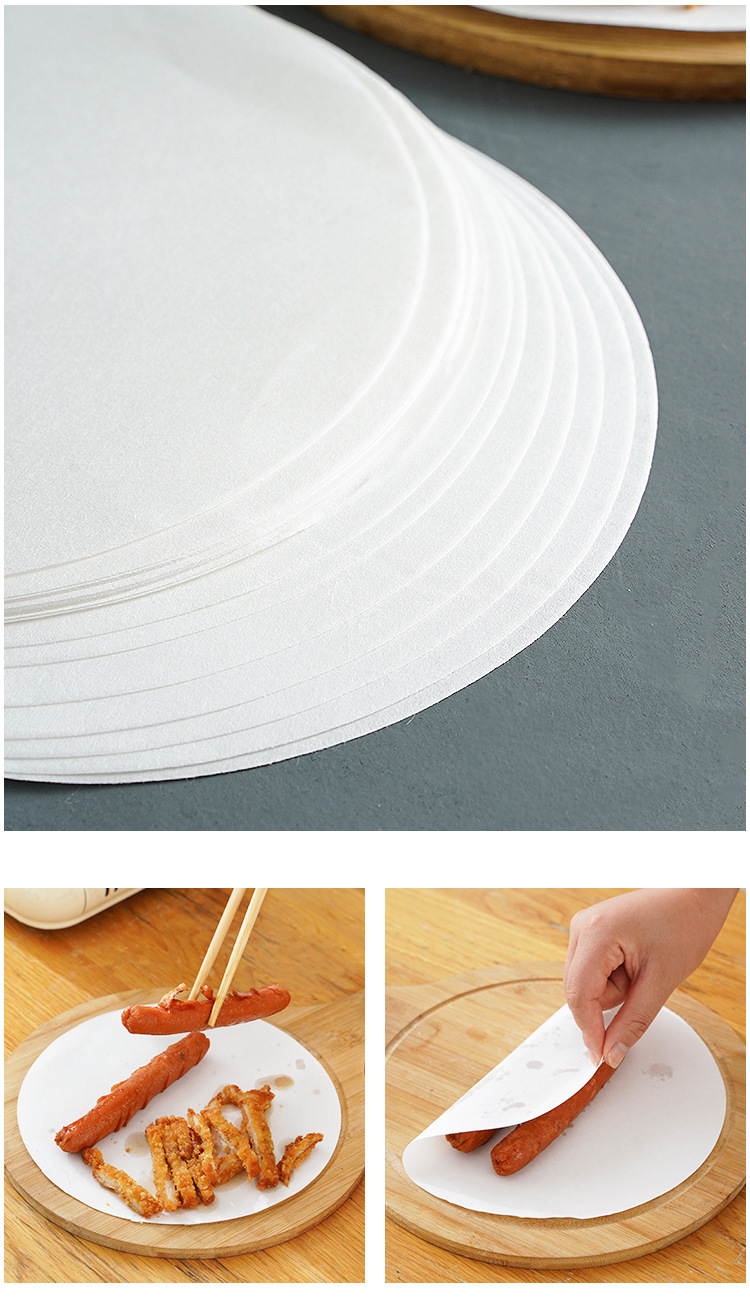 烤肉吸油纸 圆形煲汤用去浮沫除油纸 食物去油双面烘焙油炸滤油纸