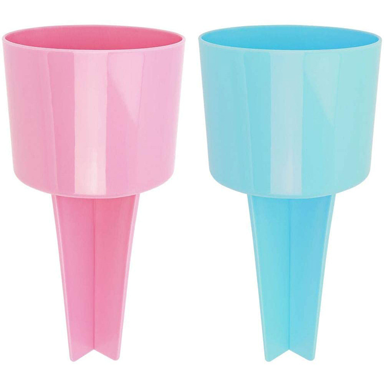 厂家供应塑料沙滩杯托塑料托盘杯托沙滩架杯架塑料架可定制logo