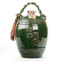 绍兴产黄酒 十五年陈绍兴原酿花酒1.5L3斤陶坛半甜糯米加饭老酒