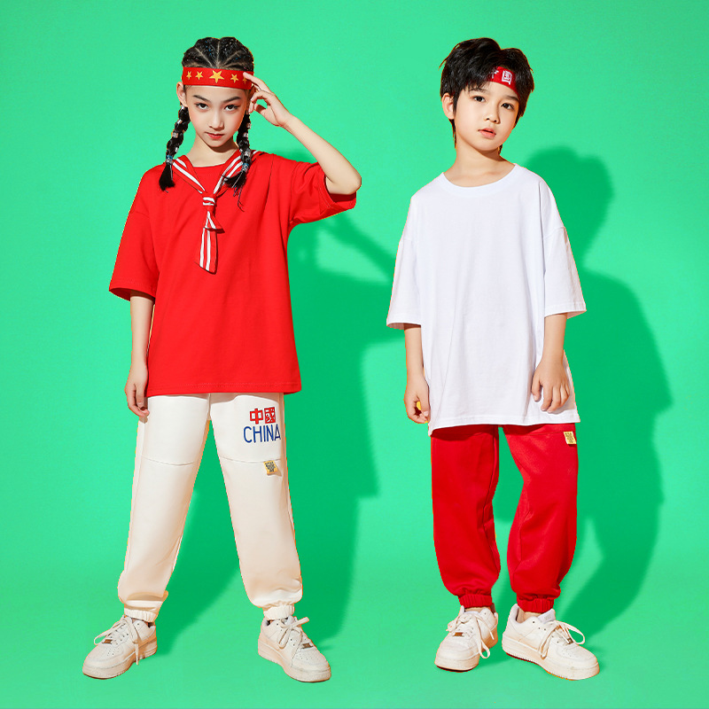 儿童啦啦队演出服小学生运动会服装街舞套装国潮班服拉拉队表演服