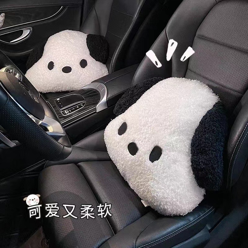 Automotive Headrest Lumbar Support Pillow Car Pillow Pacha Dog Car Interior Decoration Seat Cute Neck Pillow Four-Level Universal